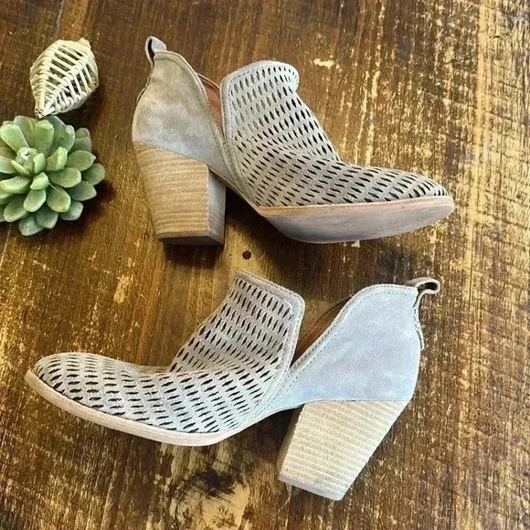 Jeffrey Campbell | Perforated Suede Ankle Booties - Picture 5 of 8